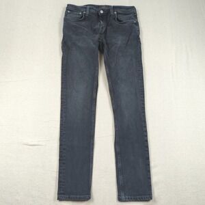Nudie Jeans Mens 31x32 Grey Skinny Lin Stretch Casual Preppy
